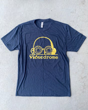 Load image into Gallery viewer, Logo tee — Navy Blue and Metallic Gold (Unisex)
