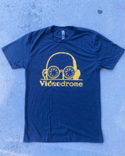 Load image into Gallery viewer, Logo tee — Navy Blue and Metallic Gold (Unisex)
